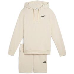 Équipement Puma Short Hooded Relaxed Sweat Suit 7 Tr Op, Beige, Femmes