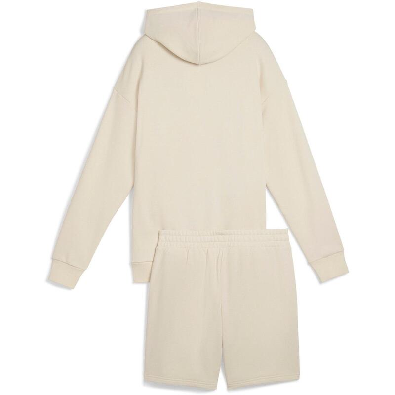Echipament femei Puma Short Hooded Relaxed Sweat Suit 7 Tr, Bej