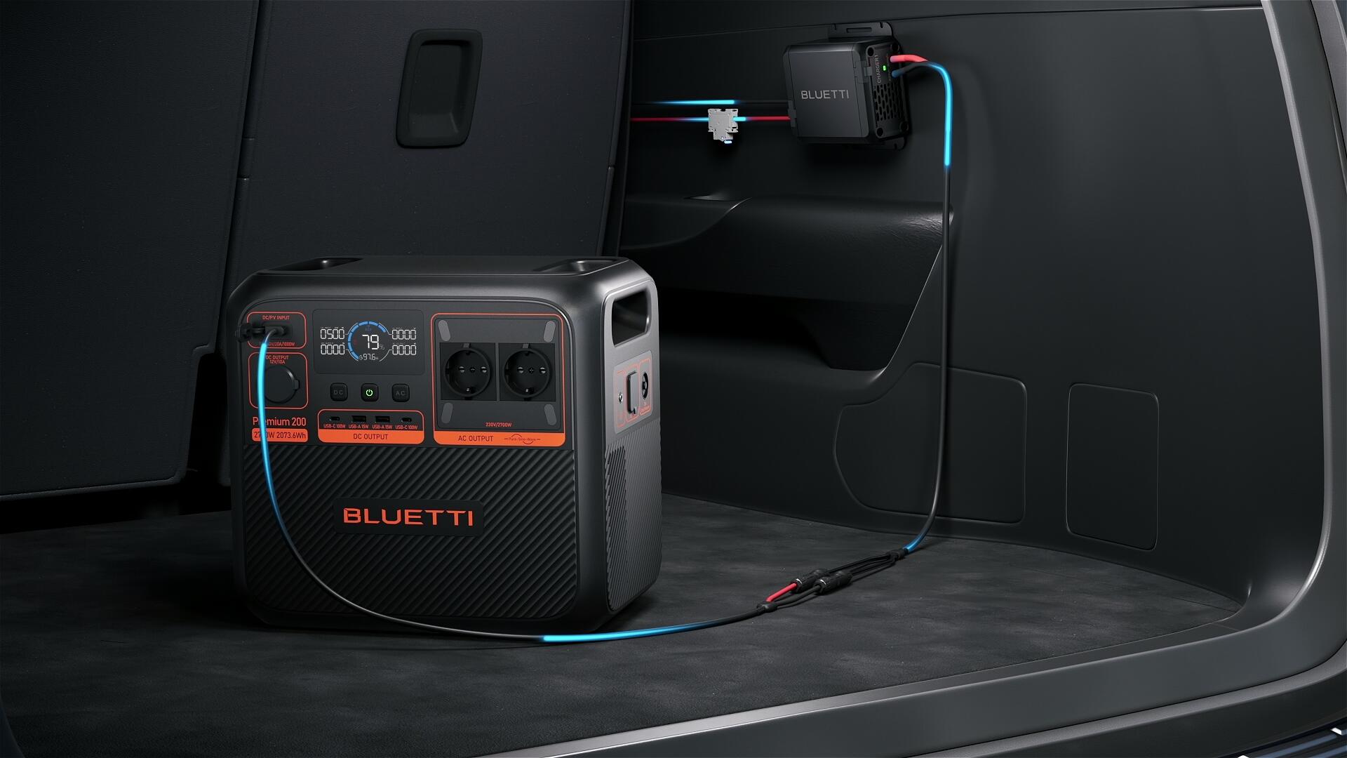 Kit estação de energia BLUETTI AC270P com painel solar 200 W 7/8