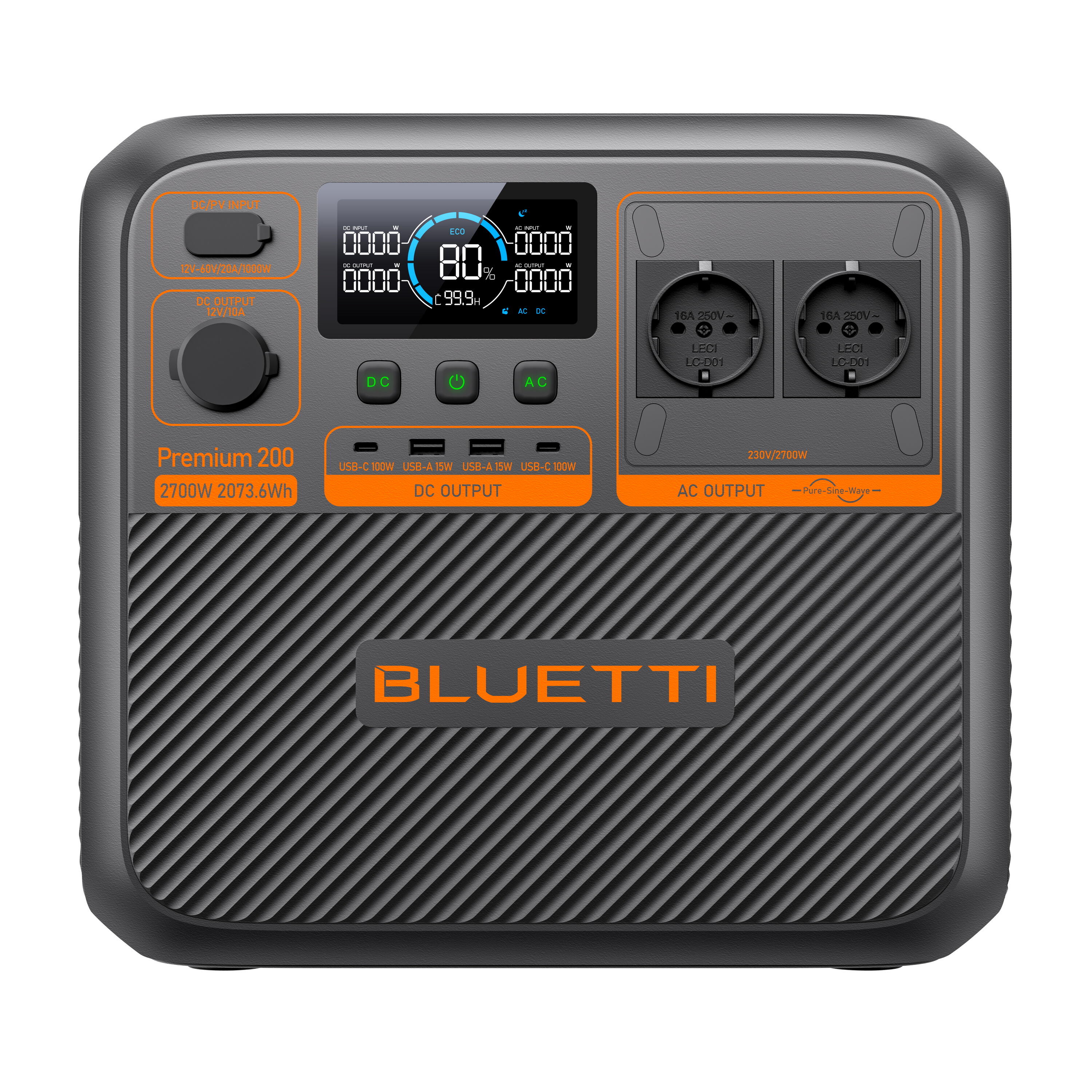 Kit estação de energia BLUETTI AC270P com painel solar 130 W 5/8
