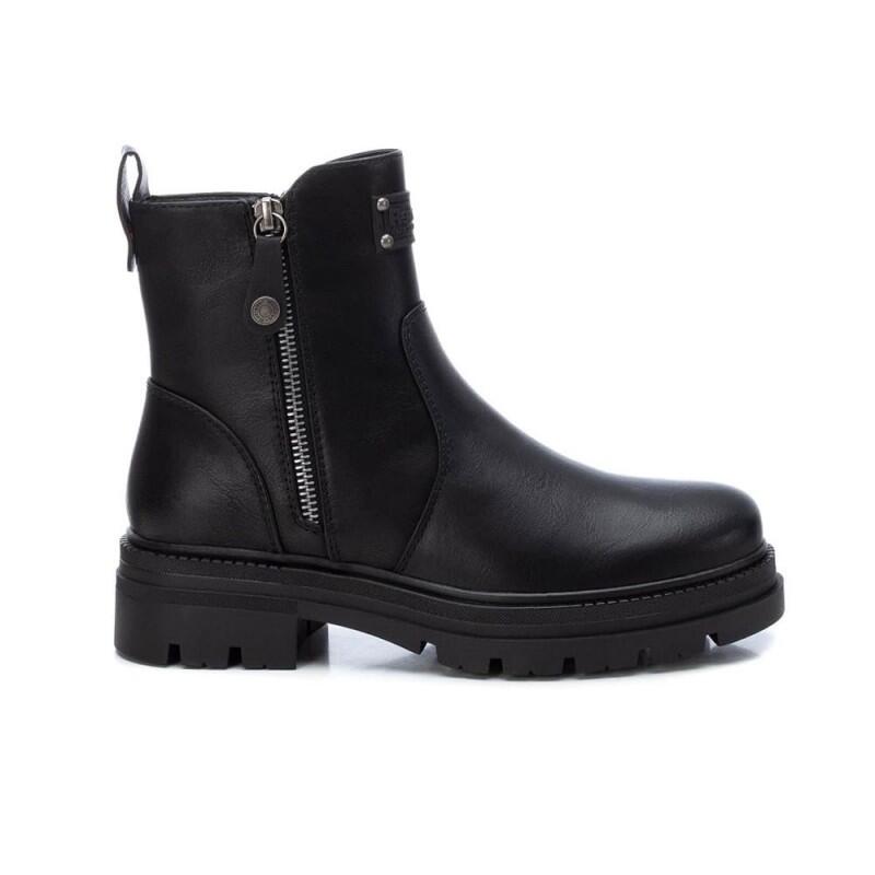Botines Planos Refresh Mujer  Negro 3/4