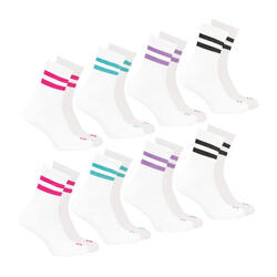 Lot de 8 paires de chaussettes mi-hautes femme Sport