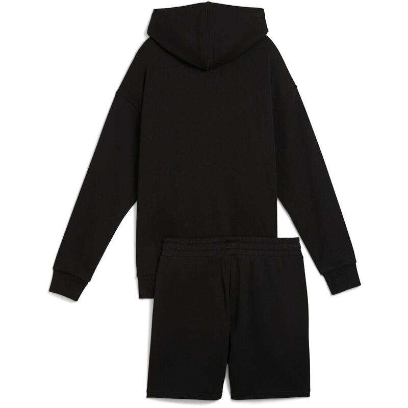Echipament femei Puma Short Hooded Relaxed Sweat Suit 7 Tr, Negru