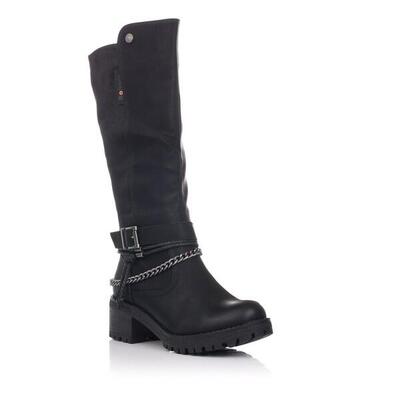 Botas Planas Mujer Refresh Negro