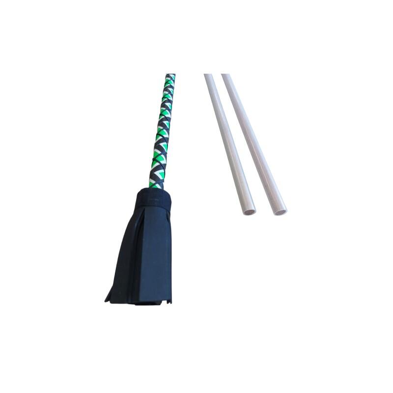 Bâton fleur double spirale Vert + Baguettes 2/3