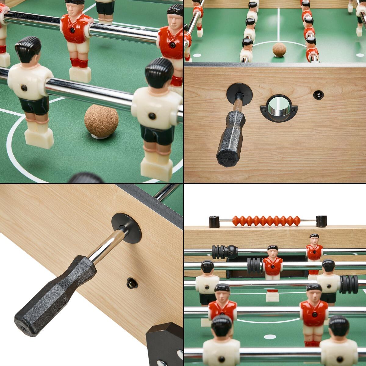 Baby-foot adulte robuste - Barres télescopiques - 2 à 4 joueurs - 3 Balles liège 2/5