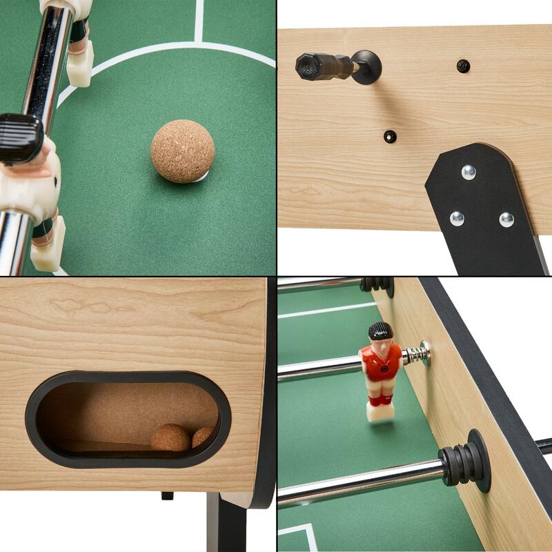 Baby-foot adulte - Robuste - Barres télescopiques - 2 à 4 joueurs - 3 Balles li