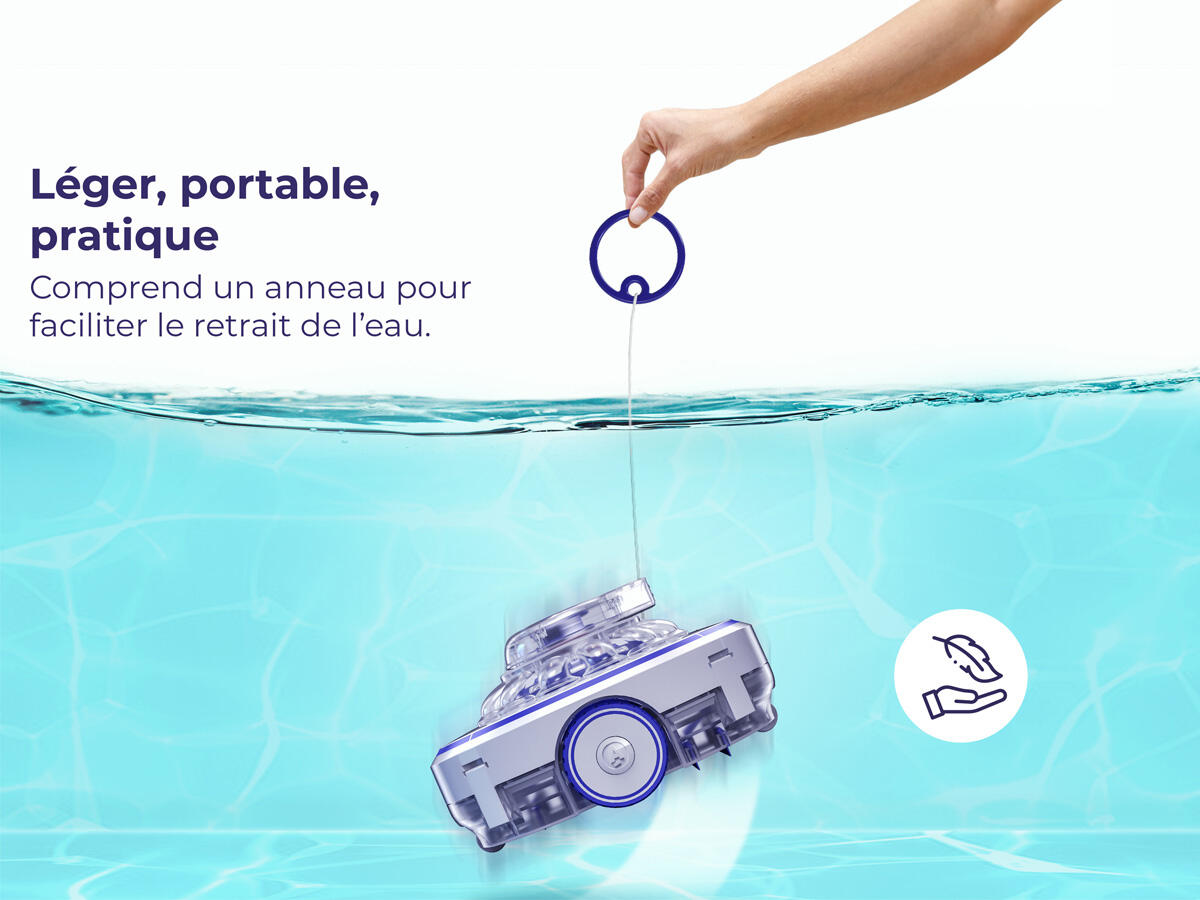 Robot limpiafondos WetRunner GRE de batería recargable. Piscinas de hasta 7x5m 4/7