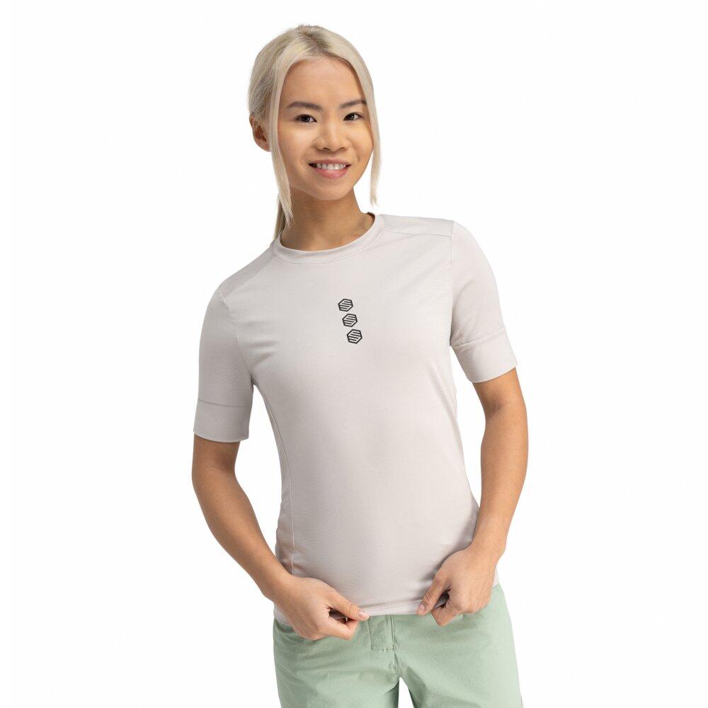 SIROKO T-shirt da ciclismo gravel da donna Isla Sur Grigio Argentato