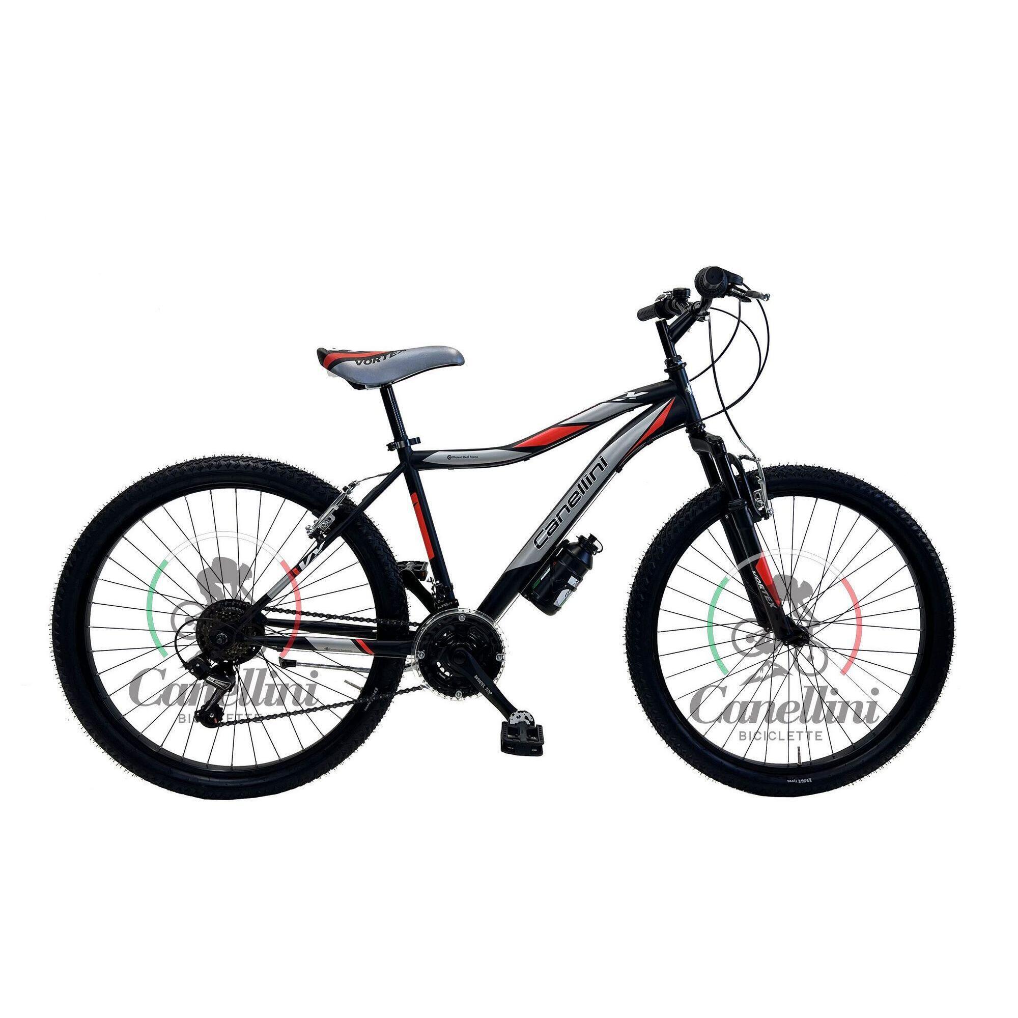 Canellini - Vélo Enfant Vtt Canellini Vortex 26" 18v - Noir/rouge - Vélo Enfant - Noir|rouge - 26" - Decathlon