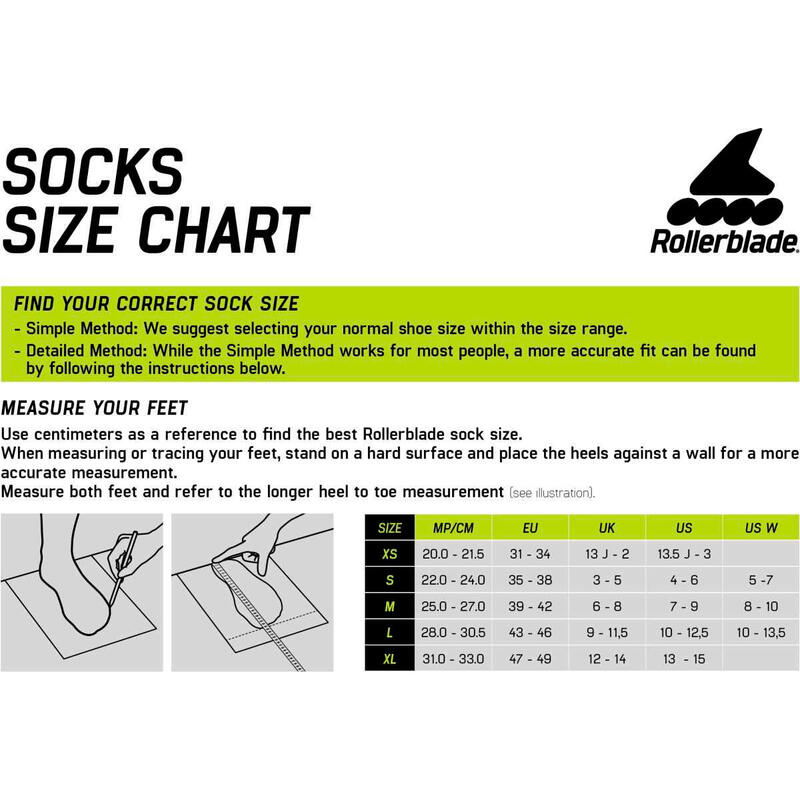 ROLLERBLADE Chaussettes HIGH PERFORMANCE Noir rouge