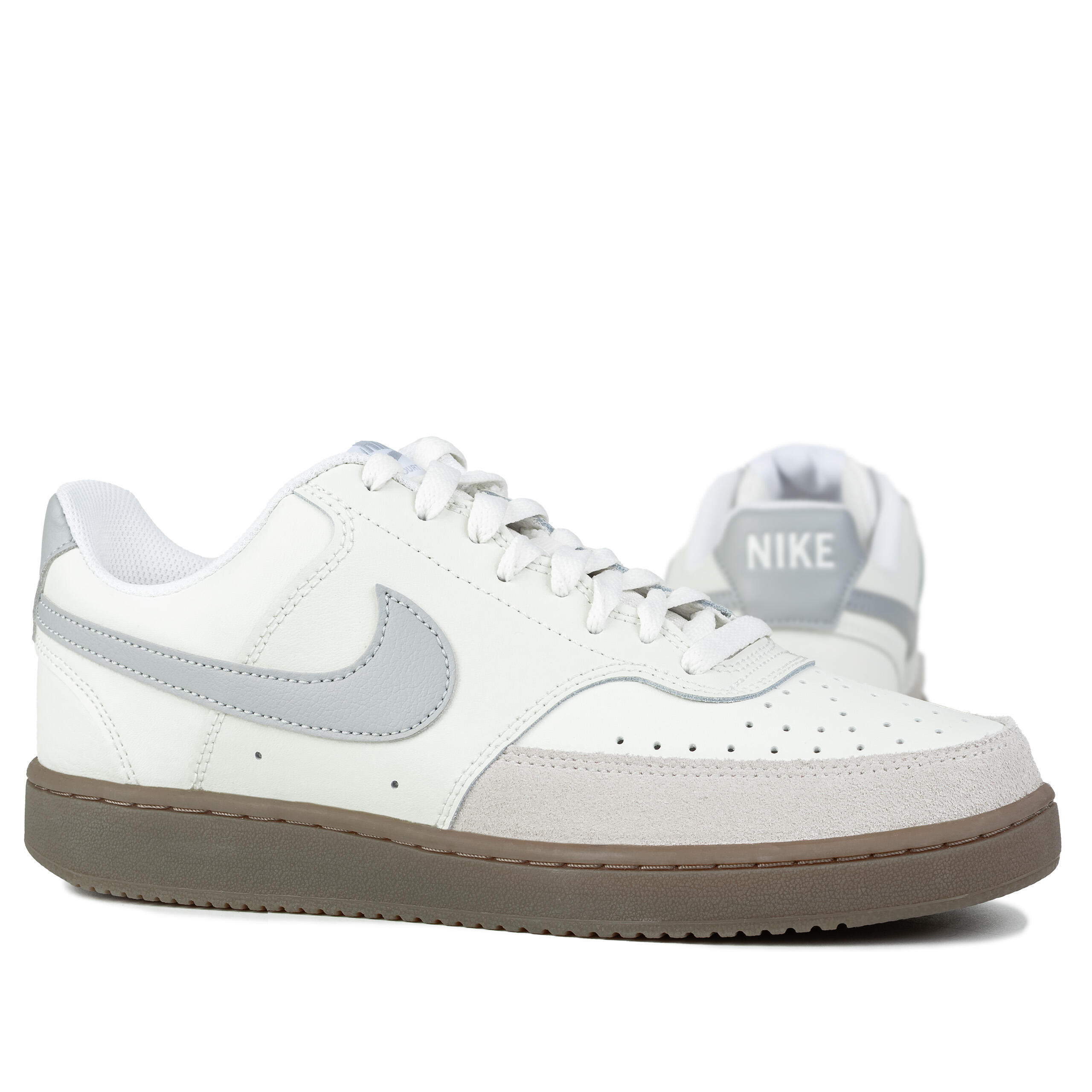 Chaussures Nike Court Vision Low blanc cassé rétro minimaliste 7/7