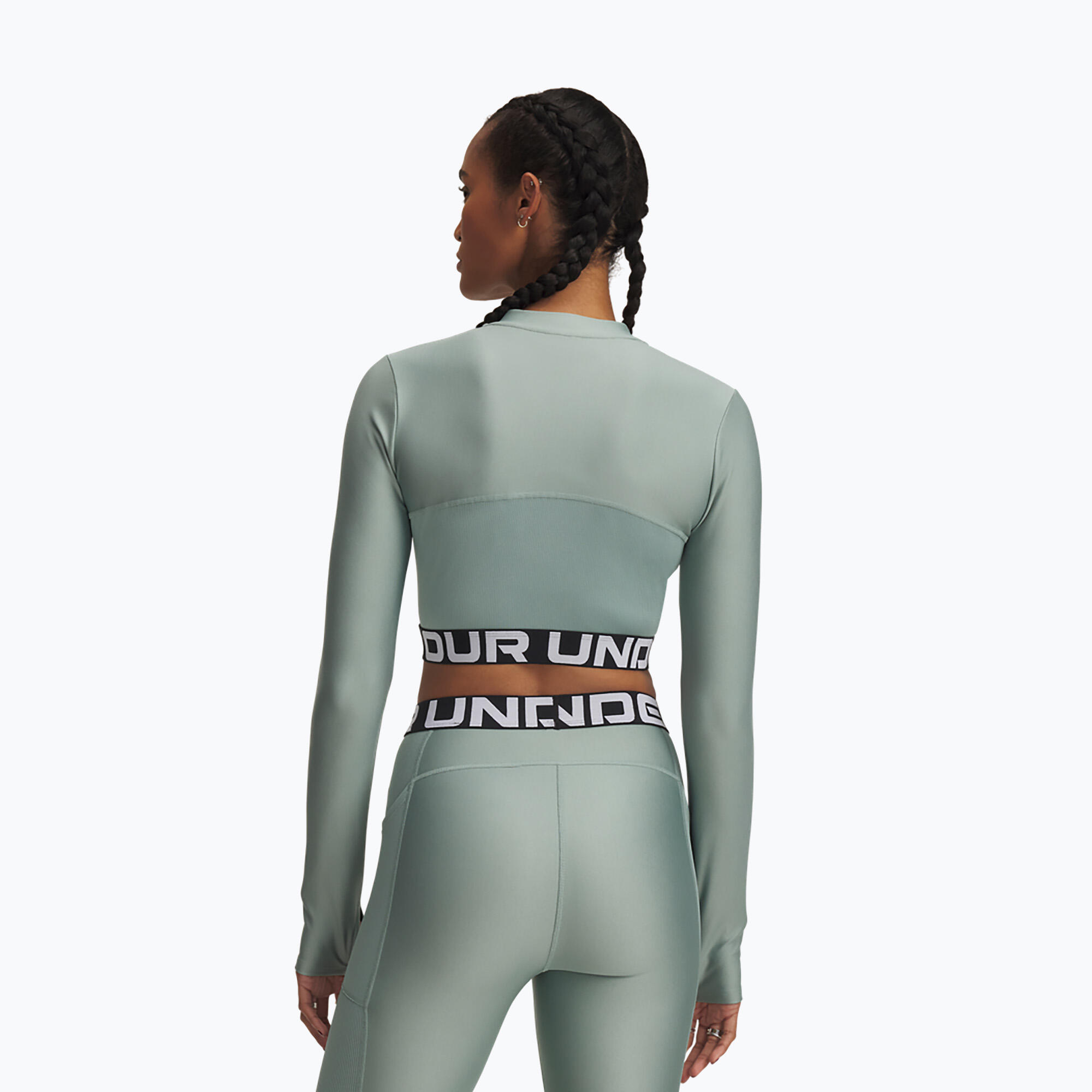Haut d'entraînement femme Heat Gear Rib 1/4 Zip Under Armour 2/4