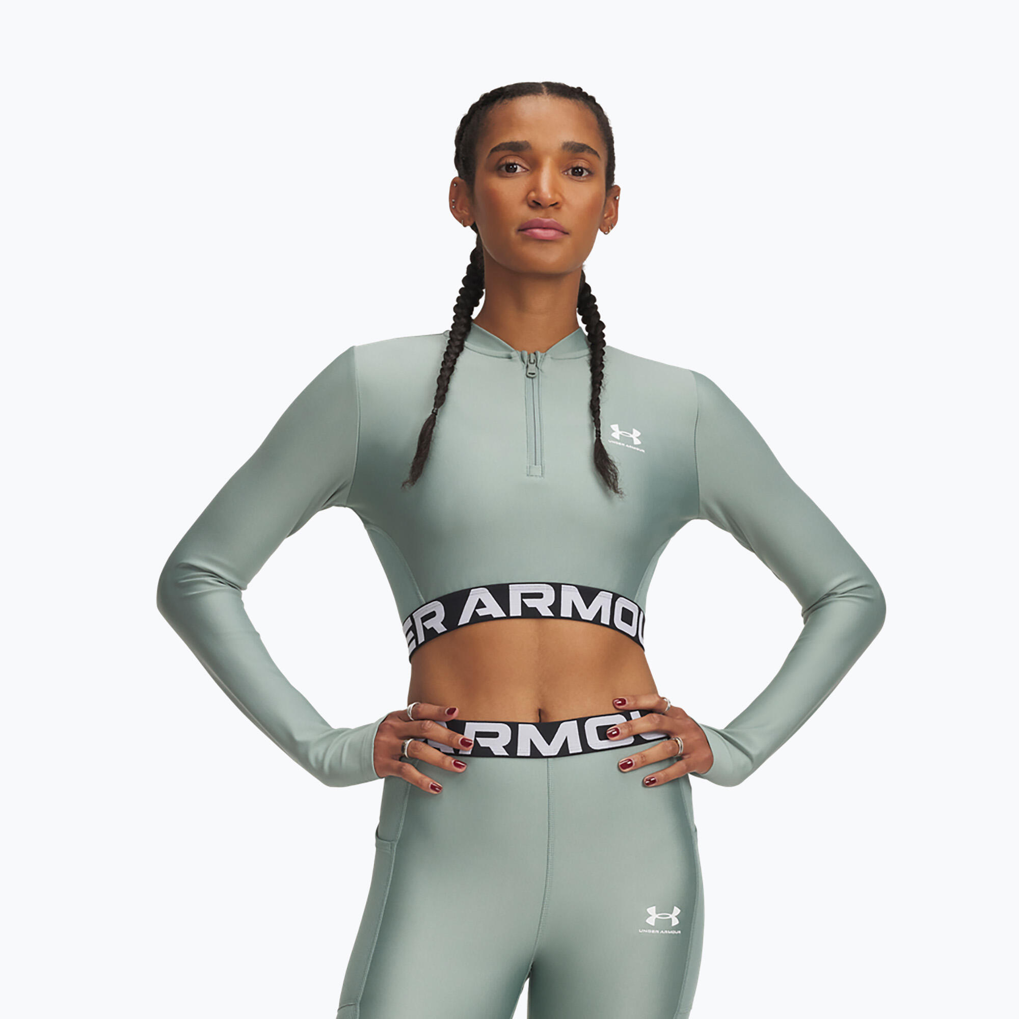 Haut d'entraînement femme Heat Gear Rib 1/4 Zip Under Armour 4/4