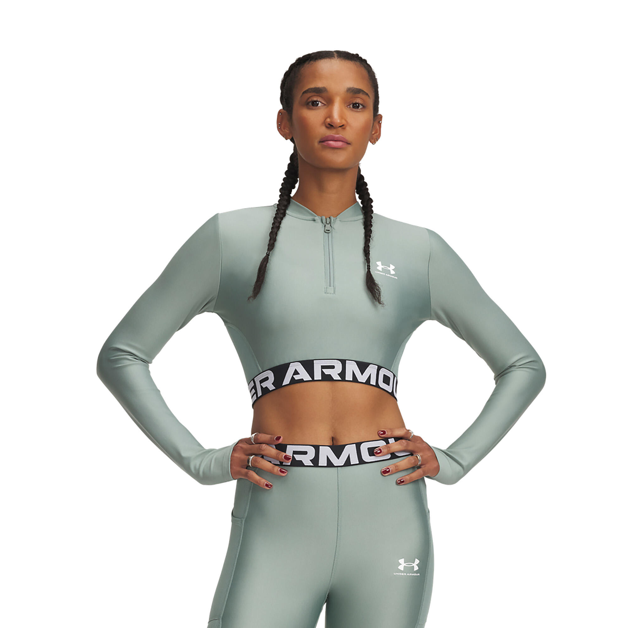 Top treningowy damski Under Armour Heat Gear Rib 1/4 Zip