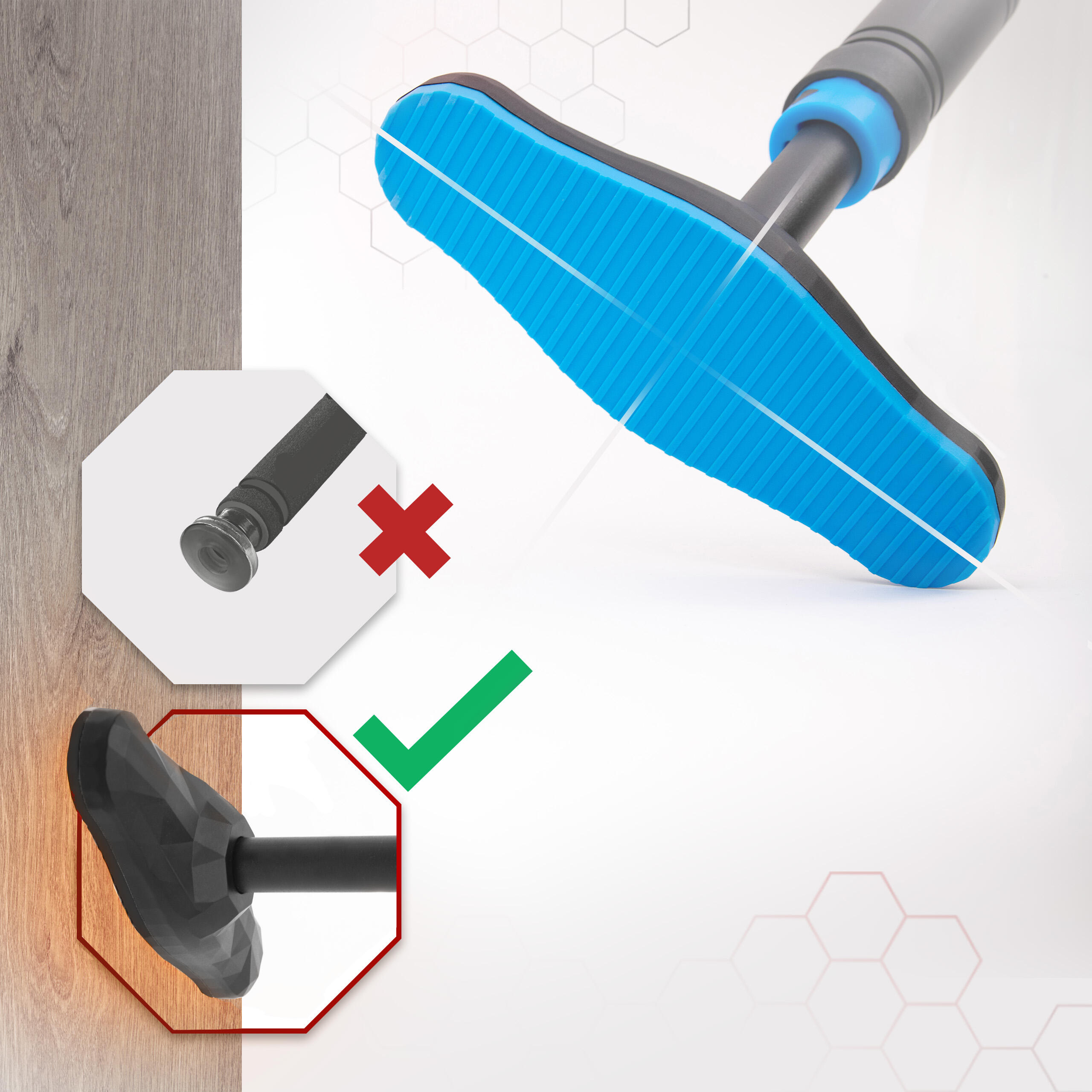 Klimmzugstange Türrahmen – ohne Schrauben, Pull Up Bar für dein Homegym (Blau) 2/7