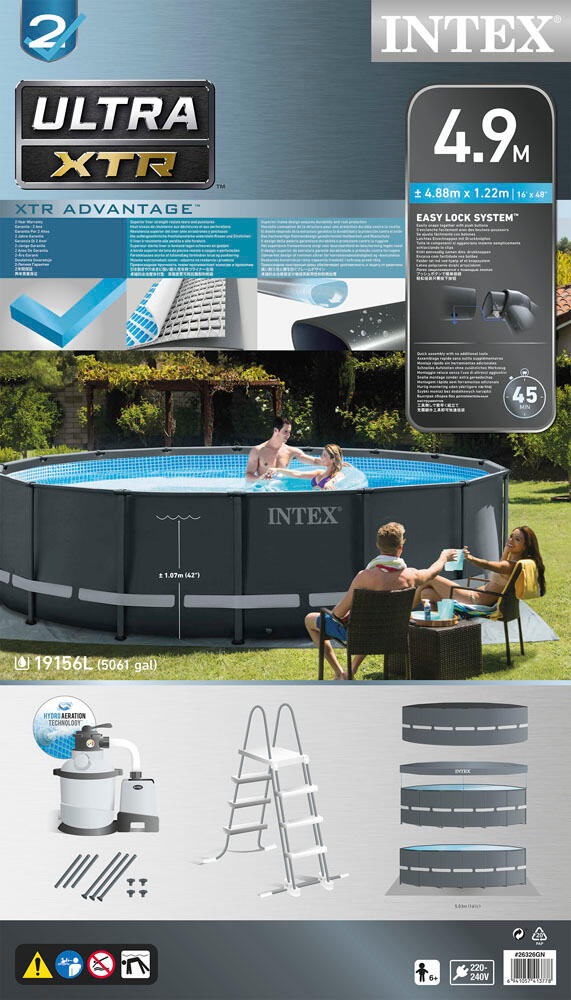 PISCINE TUBULAIRE RONDE INTEX ULTRA XTR FRAME 4,88 X 1,22 M 5/8