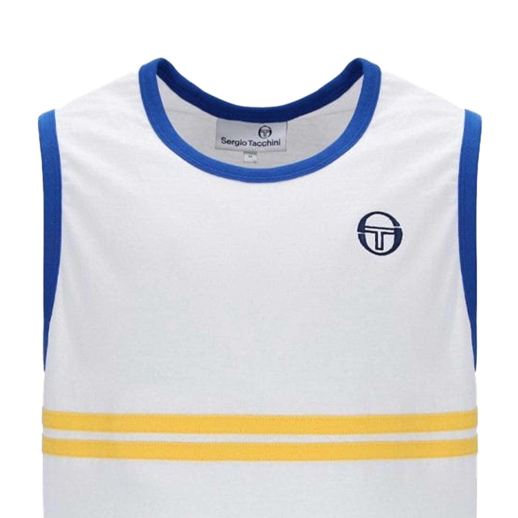 Dallas Tank Top Vest White/Nautical Blue/Daffodill 2/3