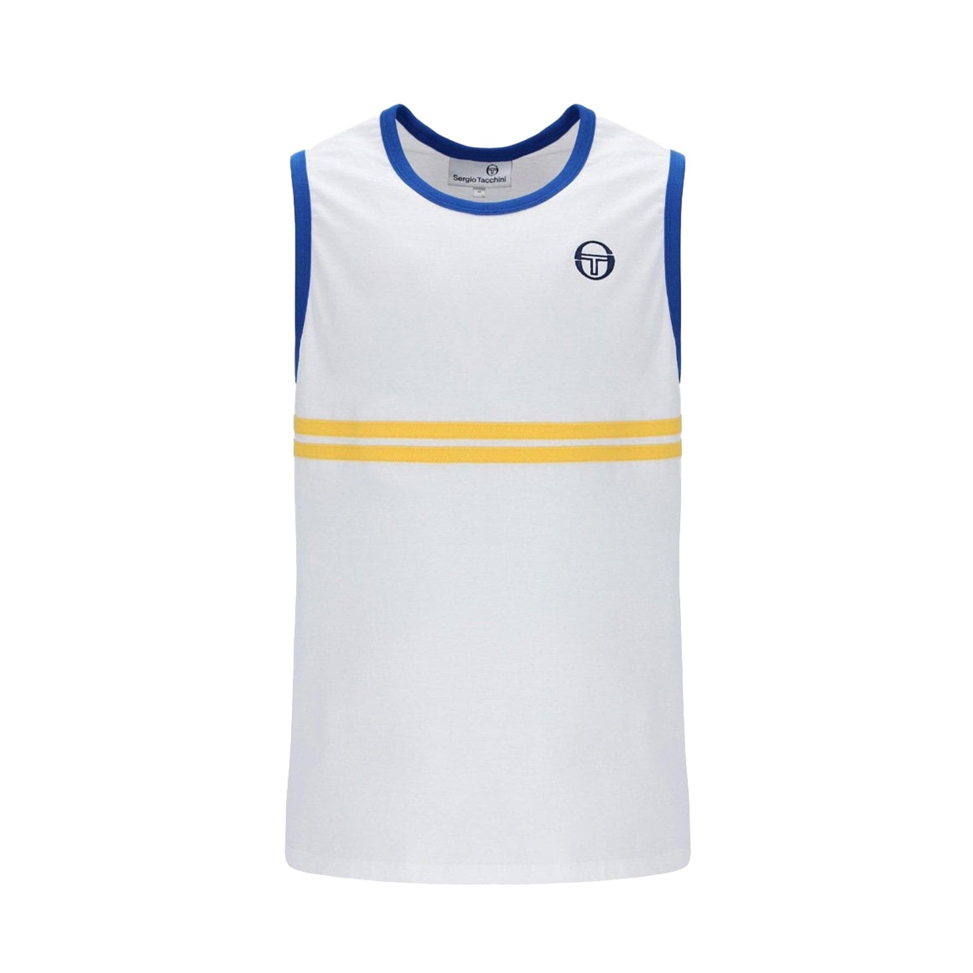 Dallas Tank Top Vest White/Nautical Blue/Daffodill 1/3
