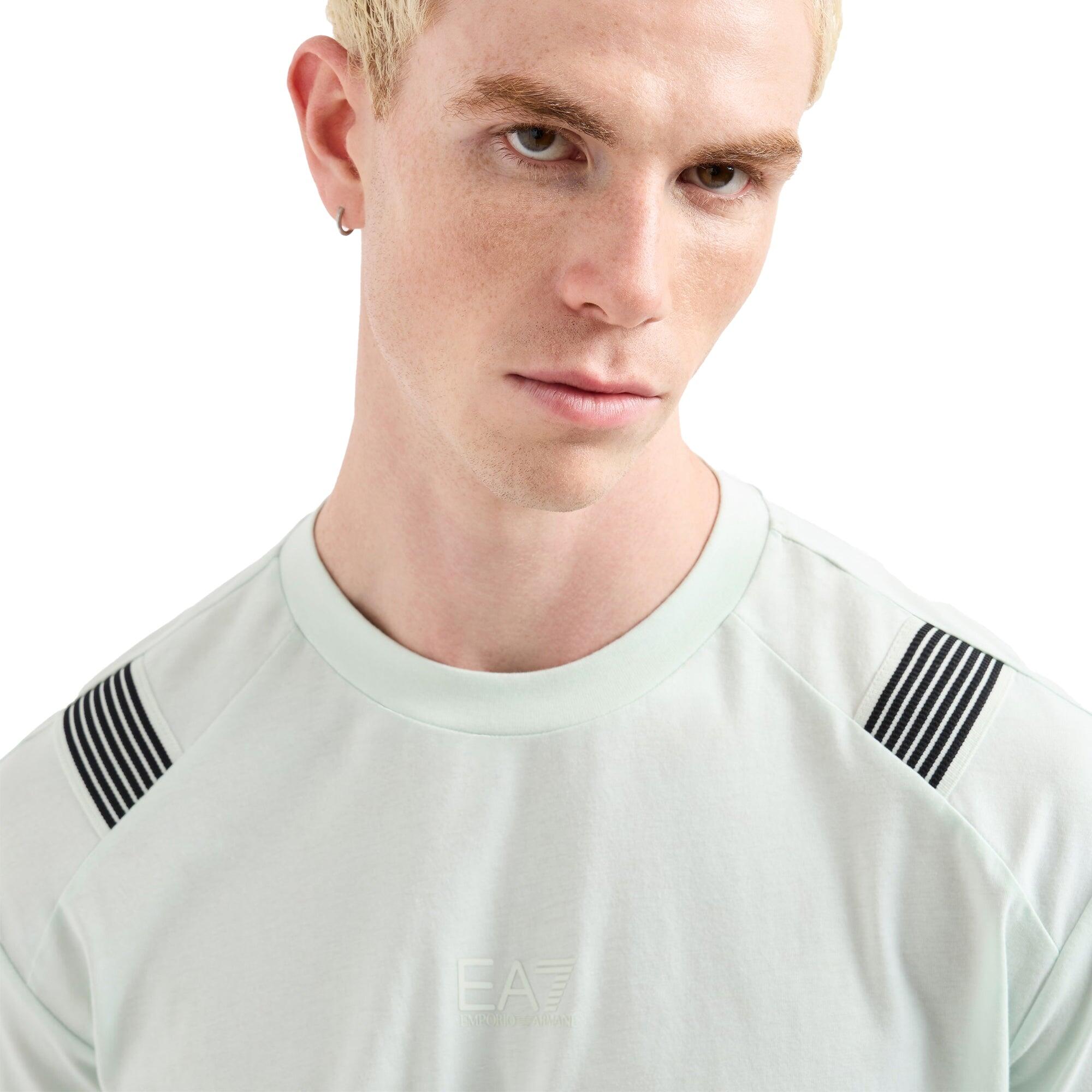 Visibility 7 Lines T-Shirt Pale Blue Mint 3/4