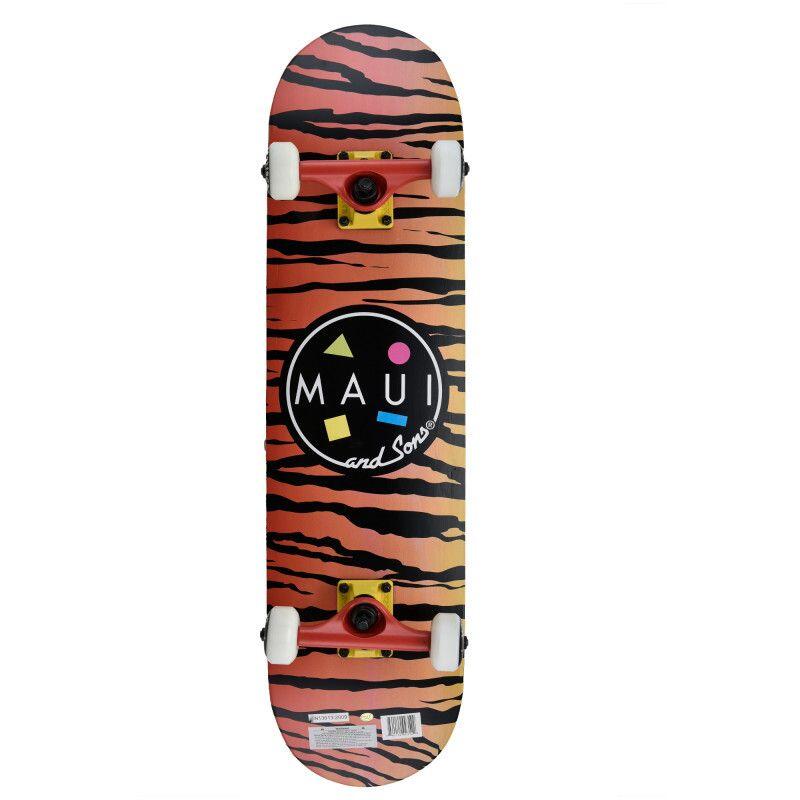 Maui And Sons - Maui 31" Skateboard Barracuda | Design Attrayant Et Performance - Skateboard Complet - Multicolore|orange - Decathlon