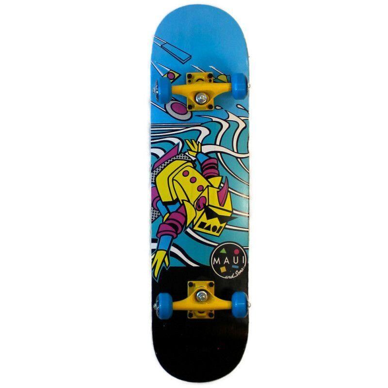 Maui And Sons - Maui 31" Skateboard Invasion | Durable Et Stylé - Skateboard Complet - Bleu|multicolore - Decathlon