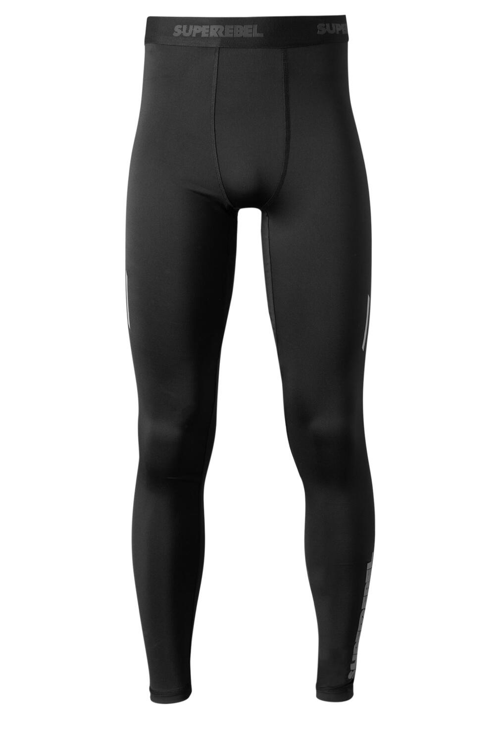 TOM_ – Leggings tecnici uomo – Nero – Elasticizzati – Traspiranti – Fit aderente 3/3