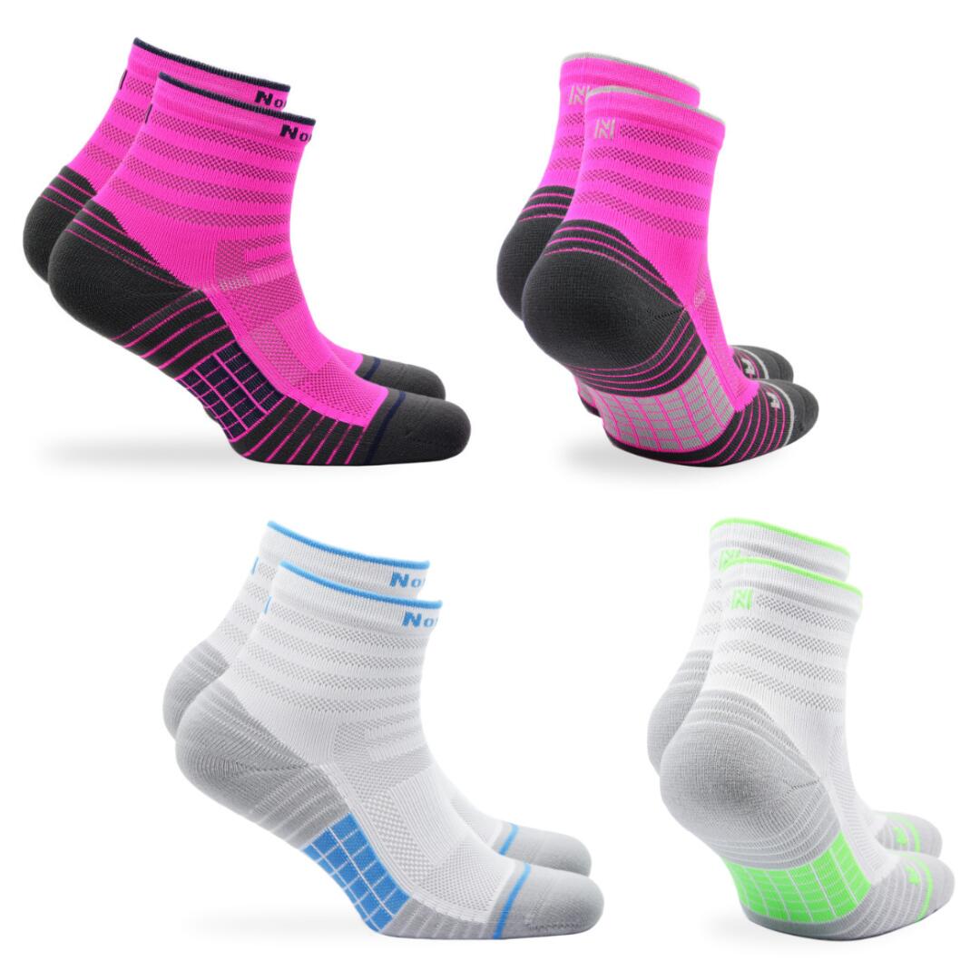 NORFOLK Naadloos - Anti Bacterieel Sportsokken - 4 Paar - Roze/wit - 39-42 - Cheetah