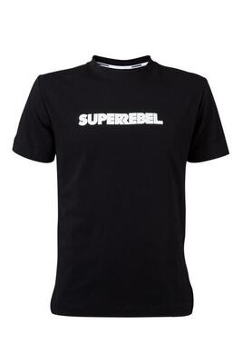 T-shirt met logoprint – heren – zwart – keanu_