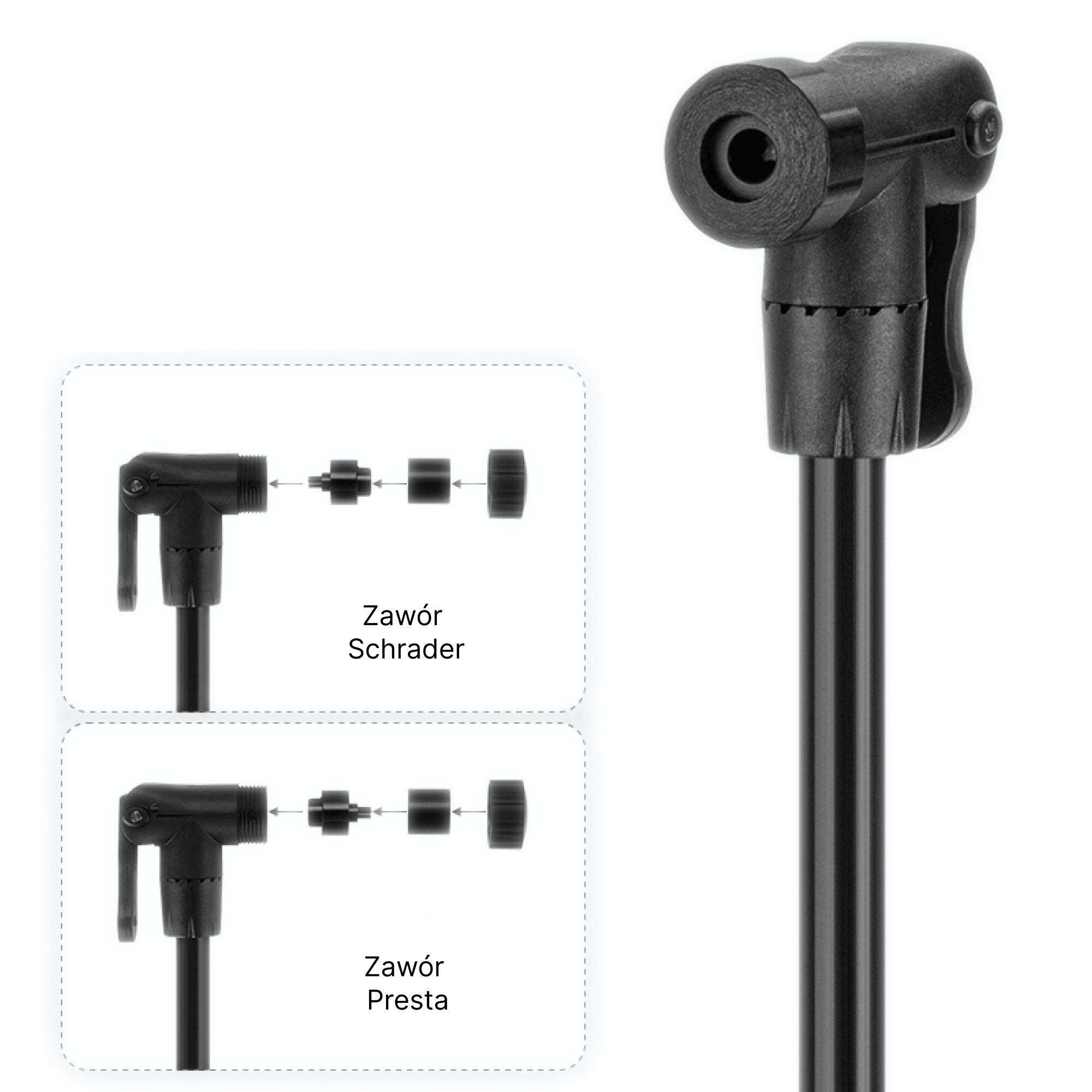 Rahmenpumpe Mini 120PSI Aluminium für Presta & Schrader Ventile 4/7