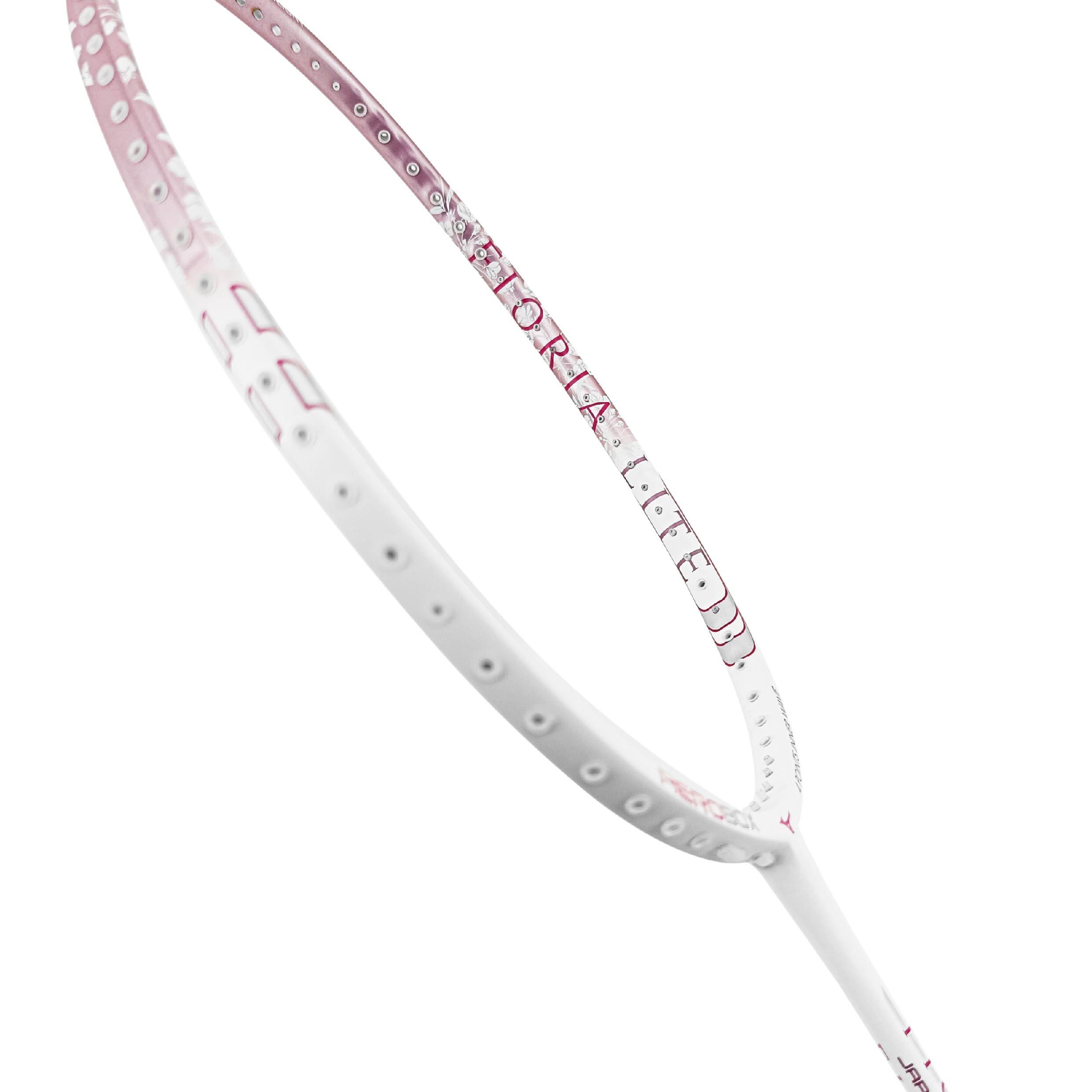 Mizuno Badminton Racket ホワイト/ピンク Mizuno Fioria Lite Badminton Racket (Pearl White/Glory Coral
