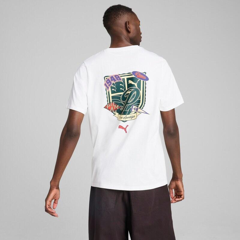 Tricou barbati Puma Sports Legacy Graphic Tee, Alb