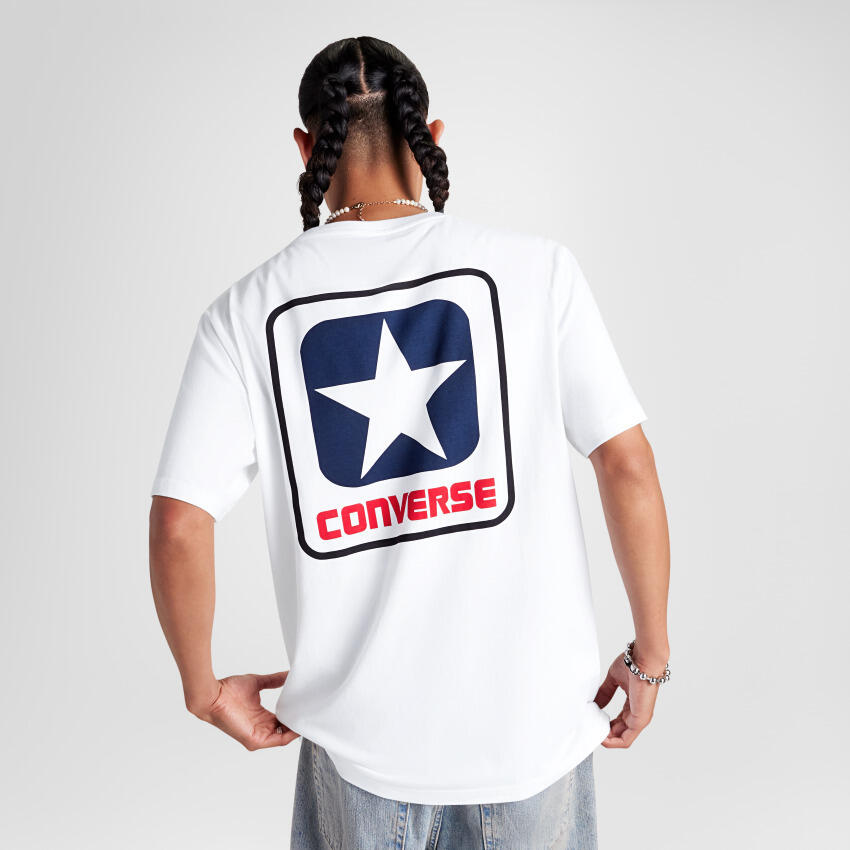 T-shirt Converse Con T-shirt M Con Box Star Tee, Wit, Mannen 2/4