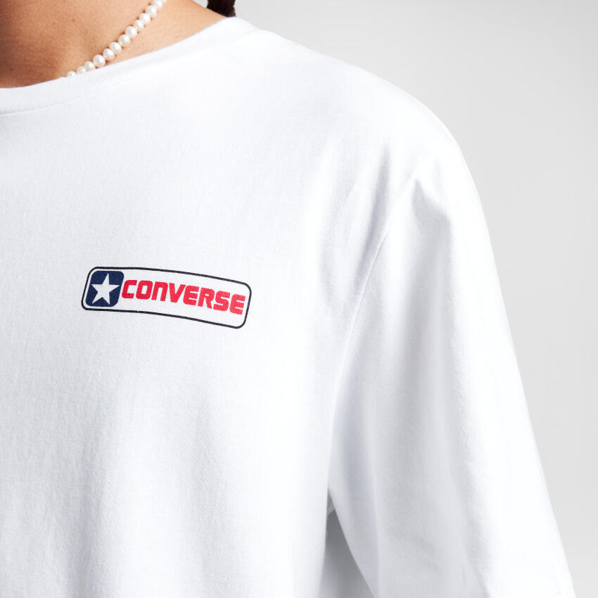 T-shirt Converse Con T-shirt M Con Box Star Tee, Wit, Mannen 4/4
