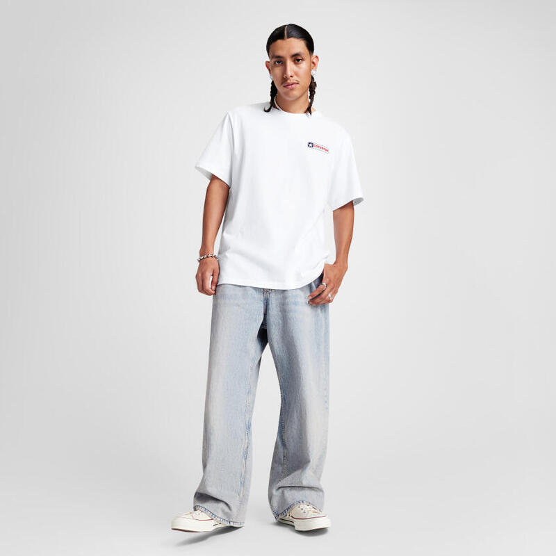 Tricou barbati Converse Con T-shirt M Con Box Star Tee, Alb