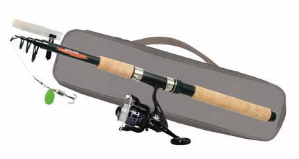 Angel-Combo mit Spinnrute für Forelle und Barsch, 210 cm lang