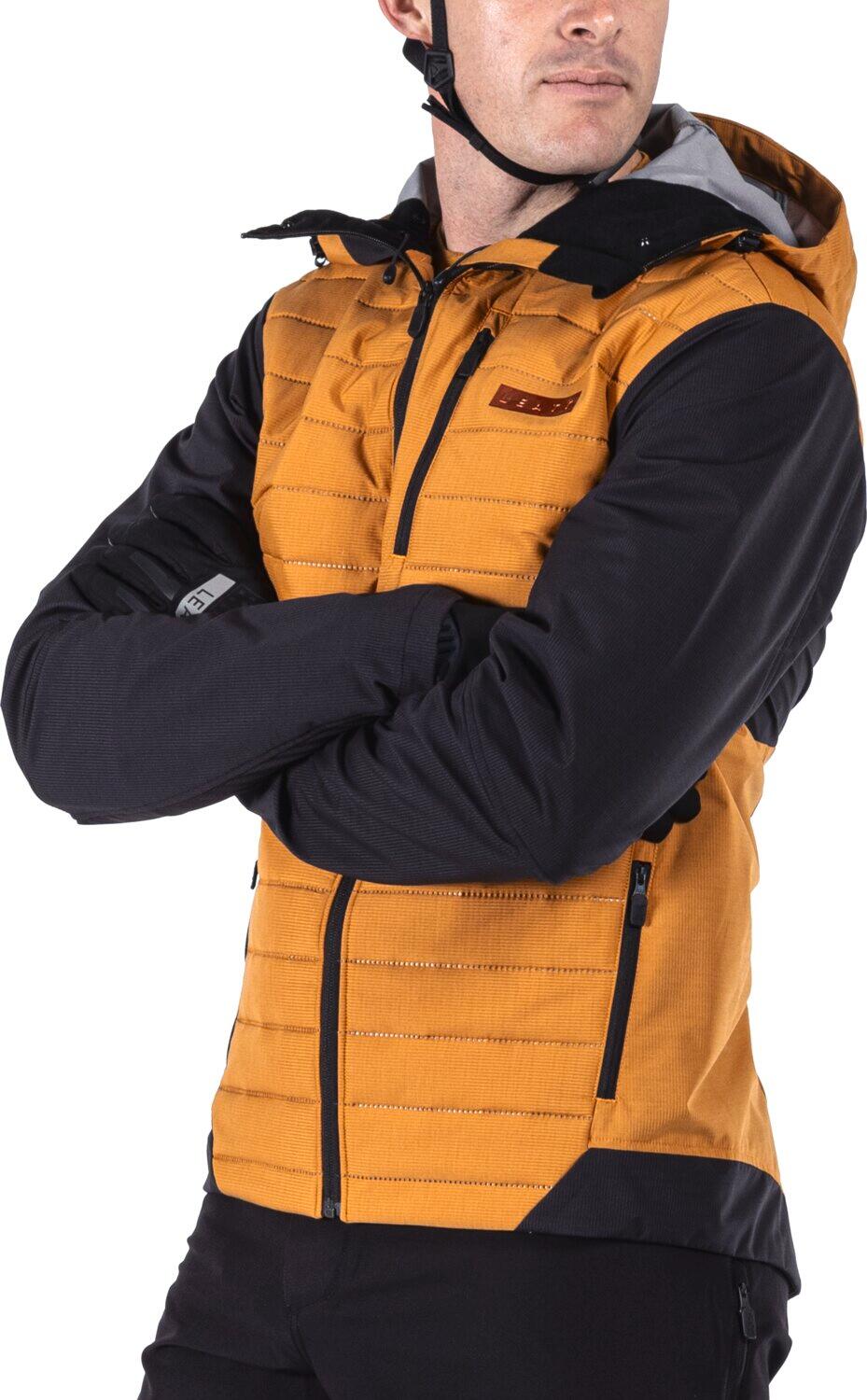Giacca MTB Trail 3.0 antivento con cappuccio regolabile Marrone Uomo 4/7