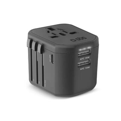 Adattatore universale da viaggio con USB-A e USB-C - Compatto e Potente