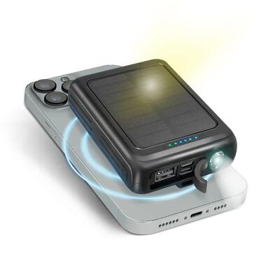 5000 mah powerbank op zonne-energie met draadloos opladen