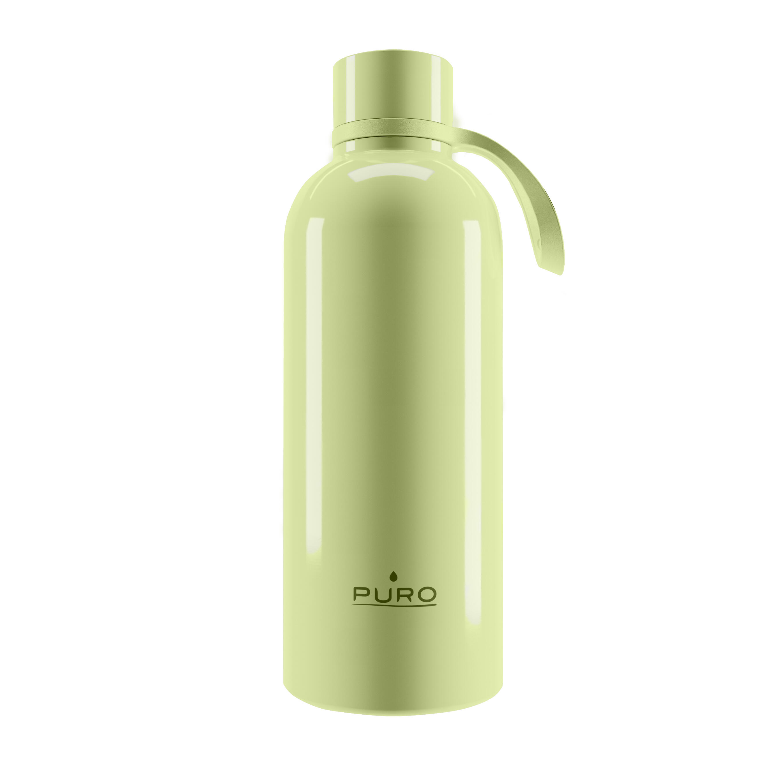 PURO Puro Borraccia Termica  500ml - Acciaio  - Pratico Laccetto in Silicone