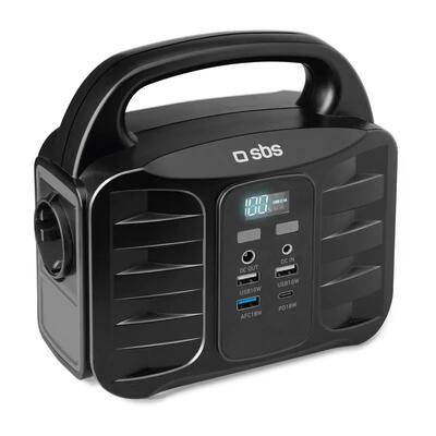 Draagbaar laadstation van 150 watt, met usb-a, usb-c, wisselstroomaansluiting
