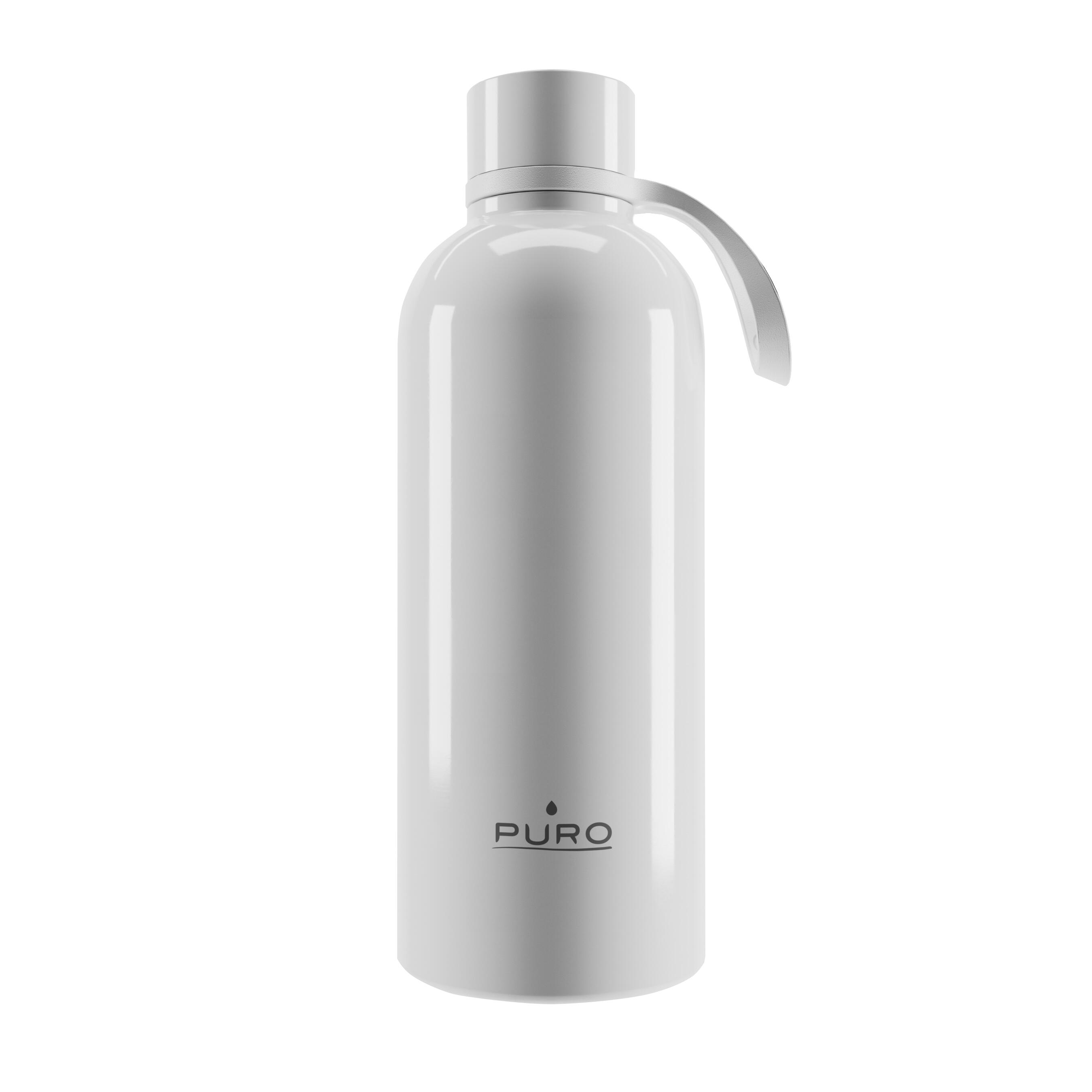 PURO Puro Borraccia Termica  500ml - Acciaio  - Pratico Laccetto in Silicone
