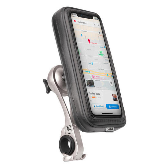 Supporto per manubrio in alluminio per bici - adatto per smartphone fino a 6”