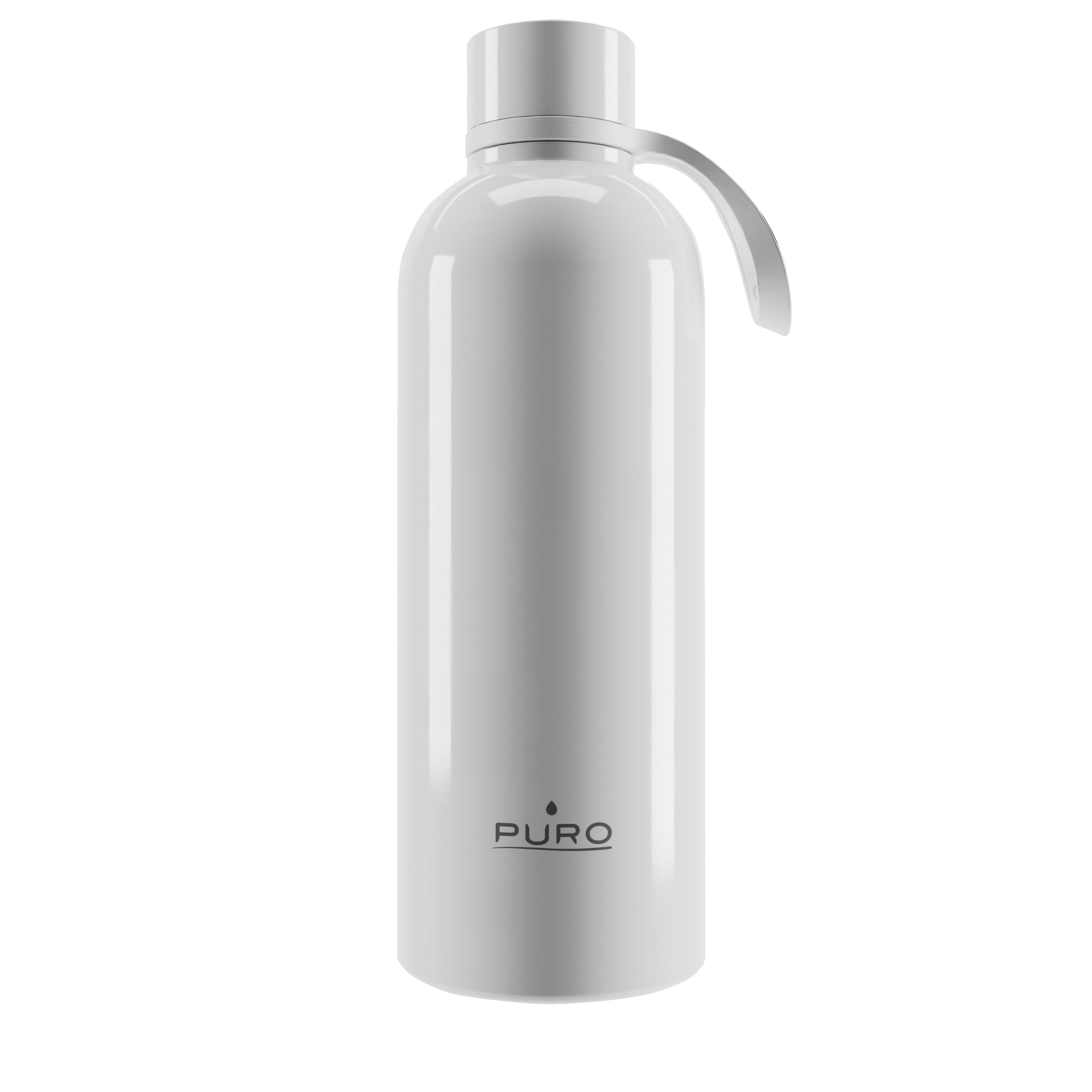 PURO Puro Borraccia Termica  750ml - Acciaio  - Pratico Laccetto in Silicone