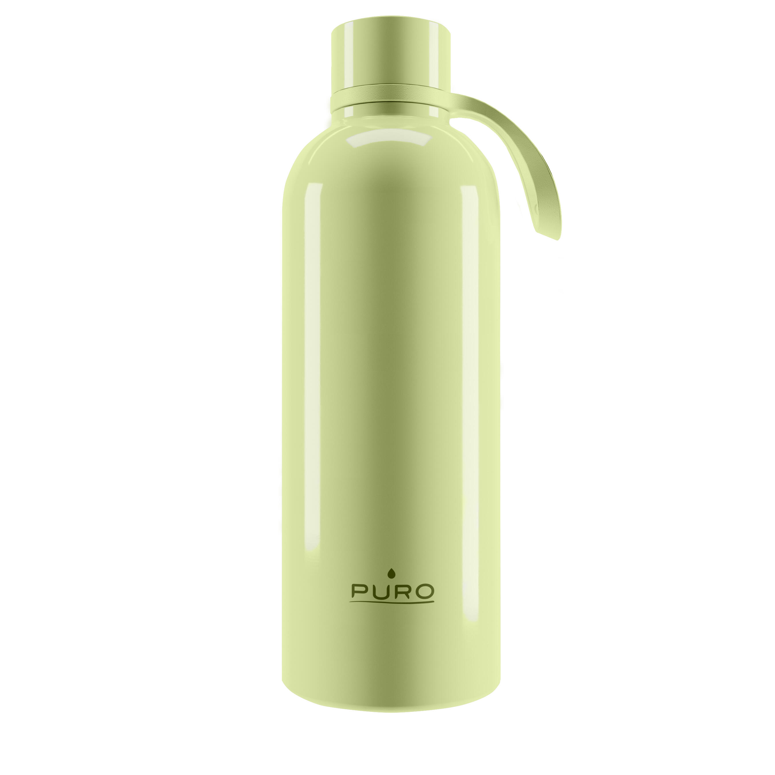 PURO Puro Borraccia Termica  750ml - Acciaio  - Pratico Laccetto in Silicone