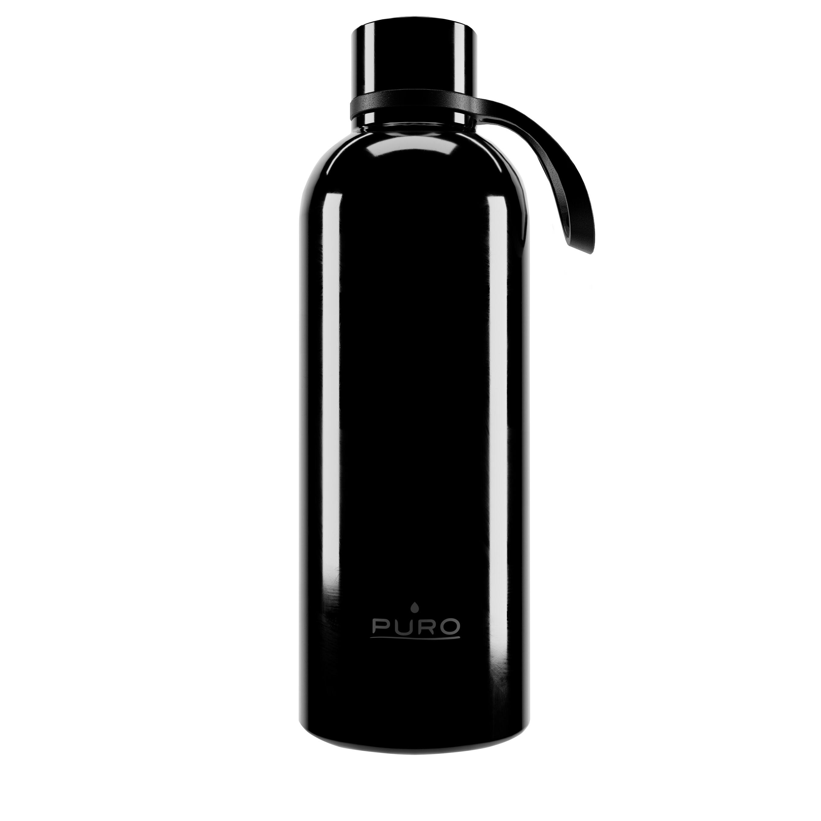 PURO Puro Borraccia Termica  750ml - Acciaio  - Pratico Laccetto in Silicone