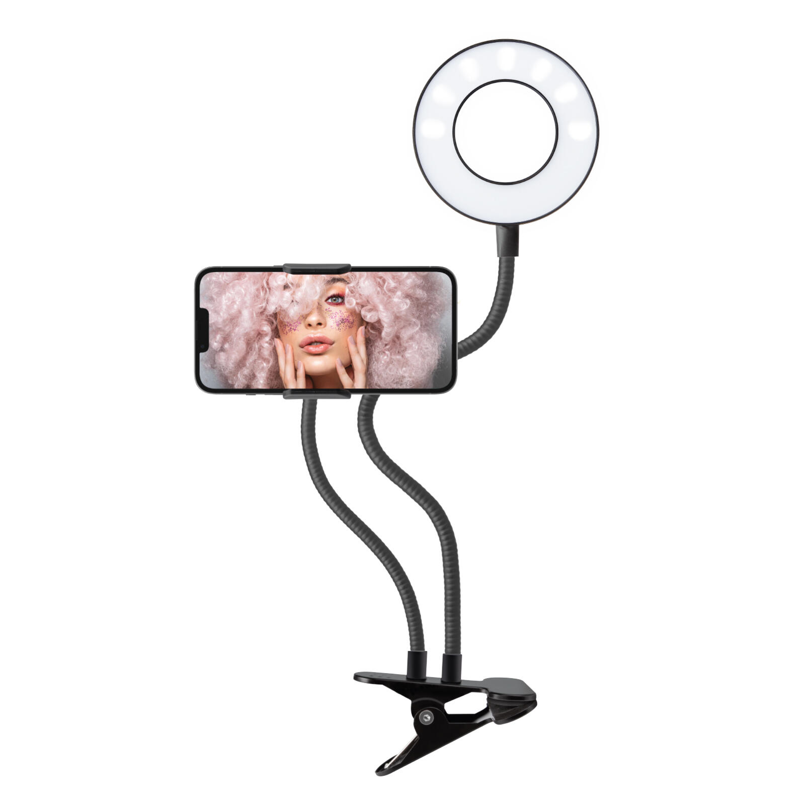 Anneau LED articulé avec clip de table 2/2