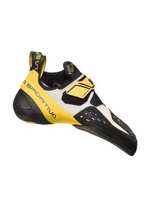 Chausson Klettern La Sportiva Solution Herren Weiß/Gelb Sohle Vibram XS Grip2