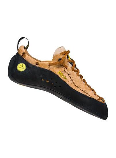 Chausson escalade La Sportiva Mythos Terra cuir suédé semelle Vibram 4 mm