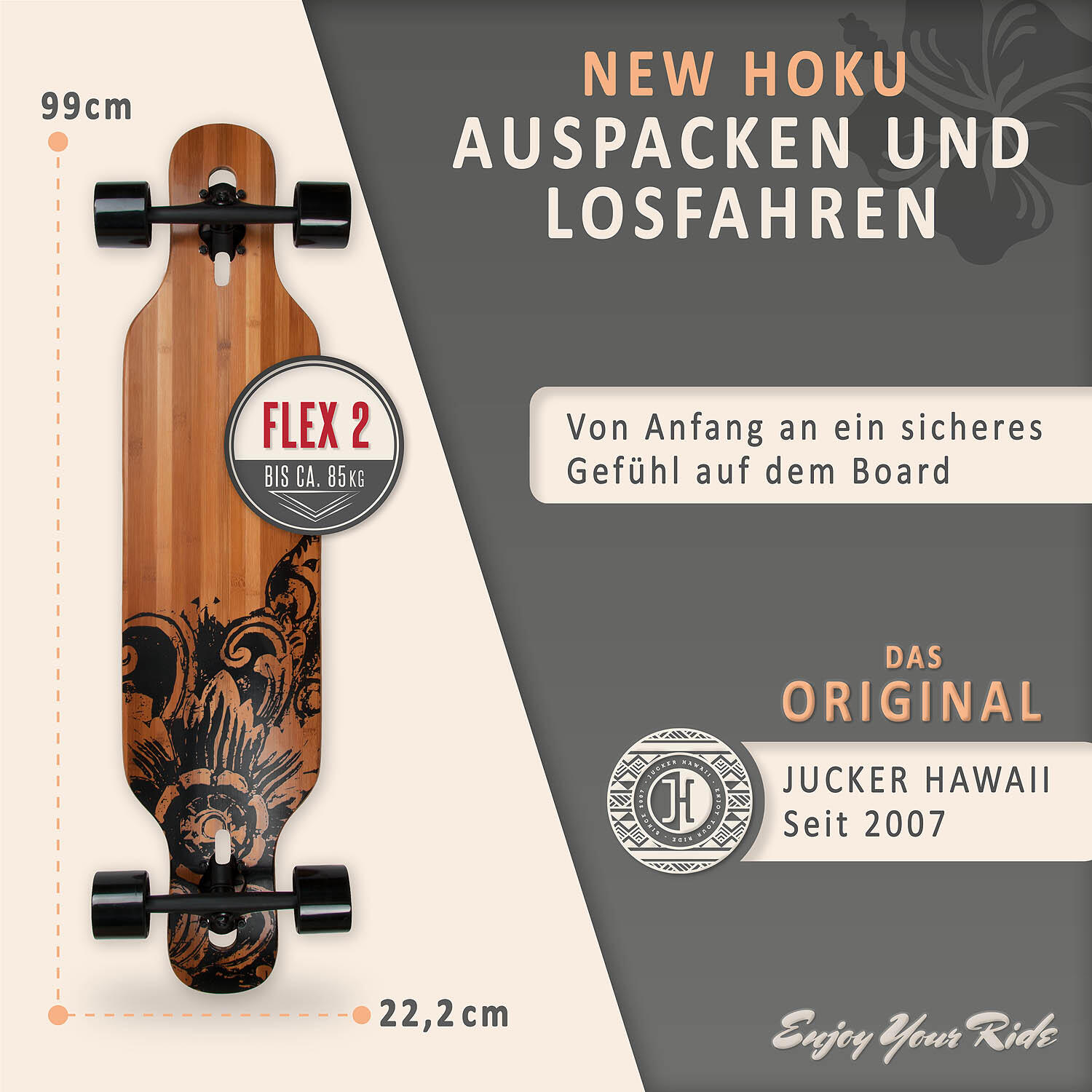 Longboard NEW HOKU in Flexstufe 2 2/7